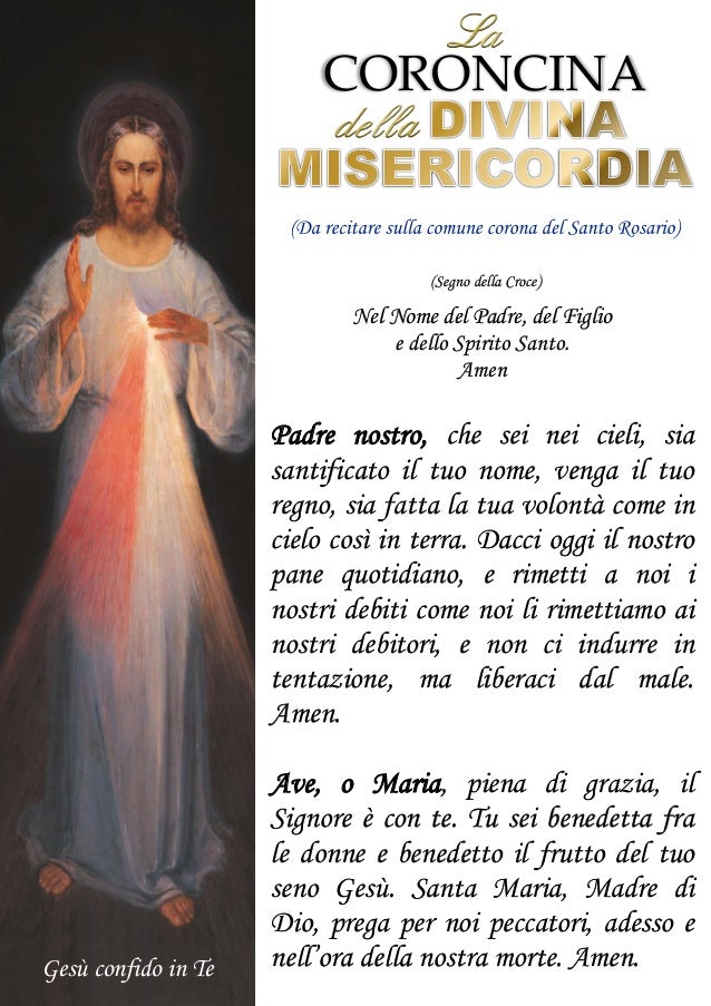La Coroncina Della Divina Misericordia Foglio Grande 2