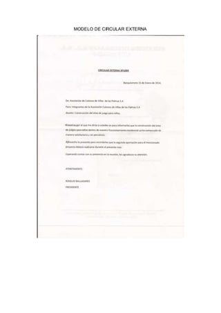 MODELO DE CIRCULAR EXTERNA
 