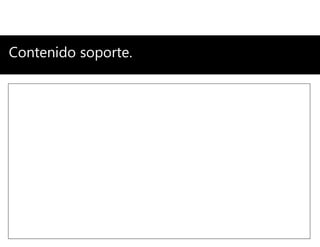 Contenido soporte.
 