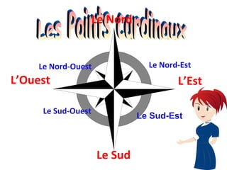 Le Nord
Le Sud
L’EstL’Ouest
Le Nord-Est
Le Sud-Est
Le Sud-Ouest
Le Nord-Ouest
 