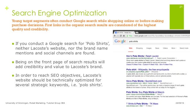 Lacoste target market picture