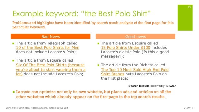 Case study of lacoste picture