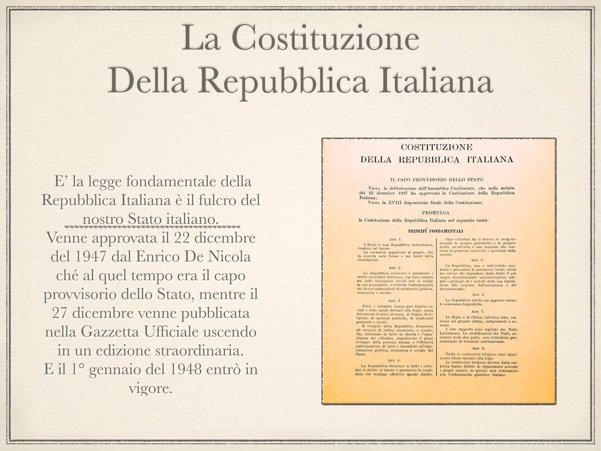 La Costituzione | PPT