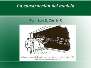 La construcción del modelo

     Por: Luis E. Cuarán C.
 