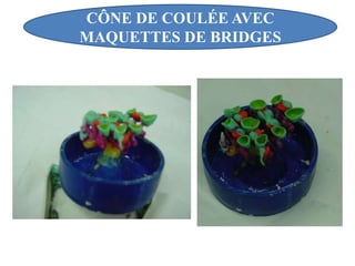 CÔNE DE COULÉE AVEC
MAQUETTES DE BRIDGES
 