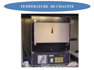 TEMPERATURE DE CHAUFFE
 