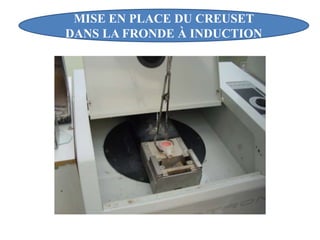 MISE EN PLACE DU CREUSET
DANS LA FRONDE À INDUCTION
 