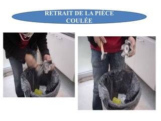 RETRAIT DE LA PIÈCE
COULÉE
 
