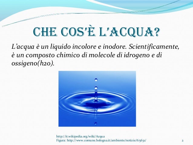 Da Cosa E Composta L Acqua
