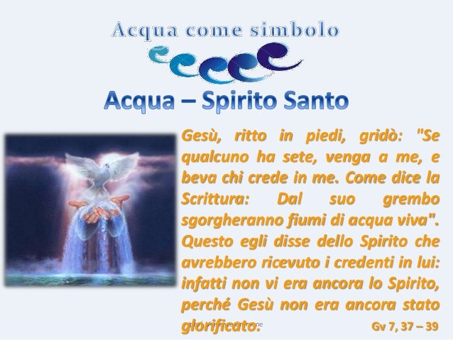 Simboli Dello Spirito Santo Nella Bibbia L’acqua nella Bibbia