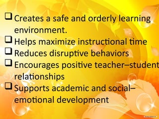 Strengthening Classroom Management and Discipline for Positive Student ...