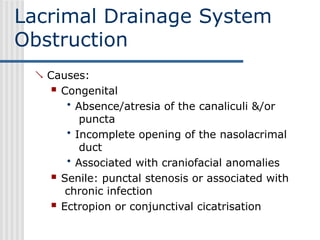 Drain Absence the lecture human eye lacrimal disease .pptx