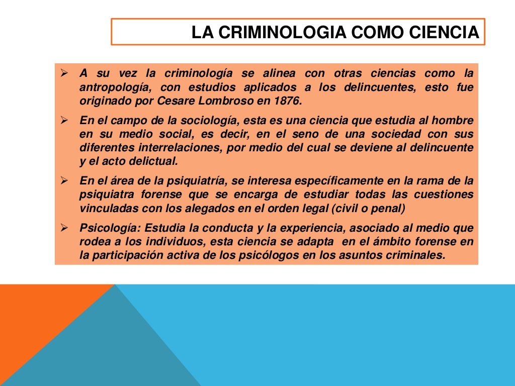 La criminologia como ciencia