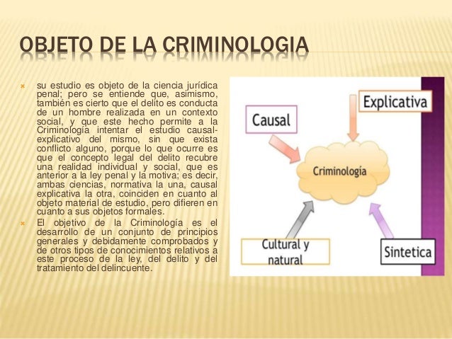 La criminologia como ciencia, objetos y