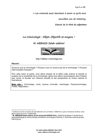 PDF) Objet concret, objet scientifique, objet de recherche