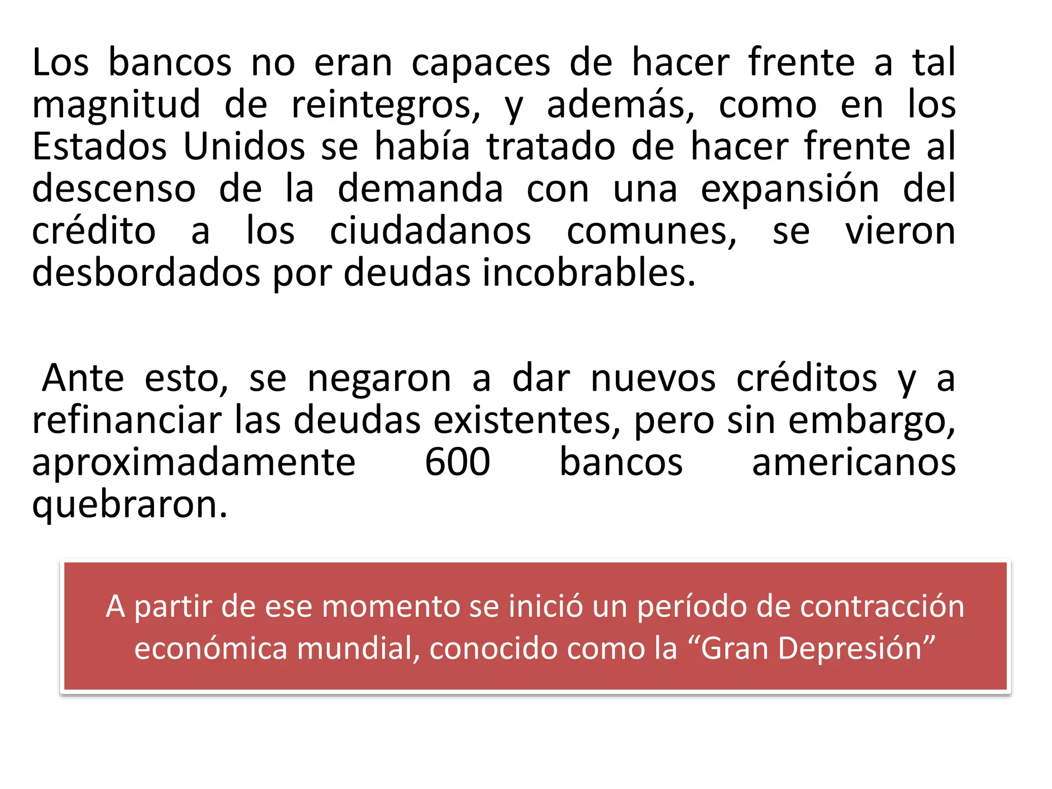 La Crisis Económica de 1929 y su repercusiones | PPTX