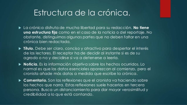 La crónica