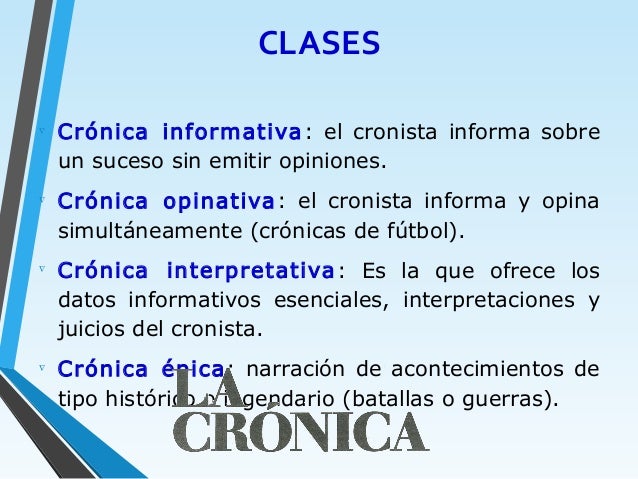 La crónicadefinición