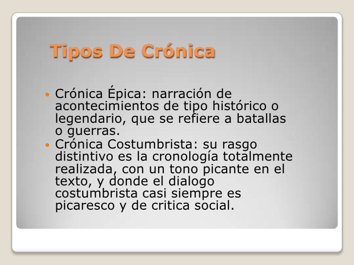 La crónica para exponer