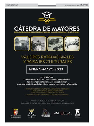 17 ç La Crónica
Del sábado 19 al viernes 25 de noviembre de 2022
Publicidad
 