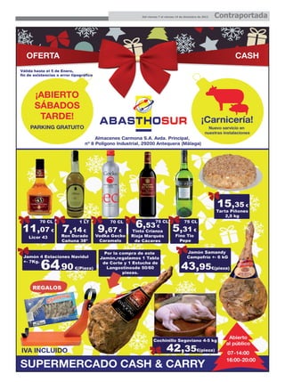 Del viernes 7 al viernes 14 de diciembre de 2012   Contraportada
 