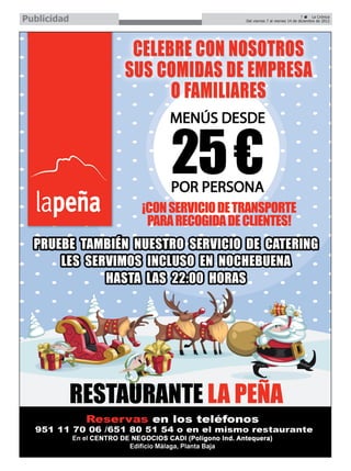 Publicidad                                   7      La Crónica
             Del viernes 7 al viernes 14 de diciembre de 2012
 