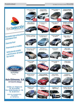 Publicidad                                     31     La Crónica
             Del sábado 23 de marzo al viernes 5 de abril de 2013
 