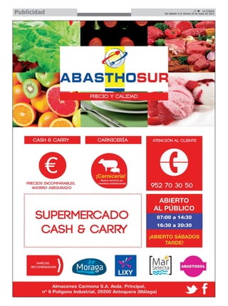 27 La Crónica
Del sábado 4 al viernes 10 de mayo de 2013Publicidad
 