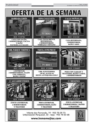 33 La Crónica
Del sábado 4 al viernes 10 de mayo de 2013Publicidad
 