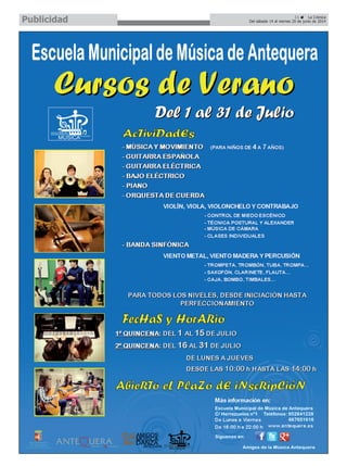 11 La Crónica
Del sábado 14 al viernes 20 de junio de 2014Publicidad
 