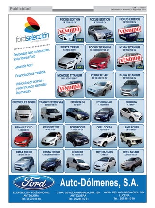 21 La Crónica
Del sábado 14 al viernes 20 de junio de 2014Publicidad
 