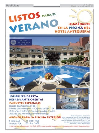 39 La Crónica
Del sábado 14 al viernes 20 de junio de 2014Publicidad
 