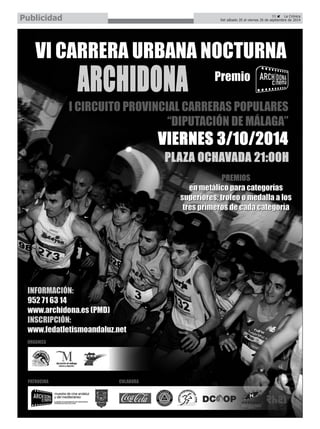 Publicidad 
35 É La Crónica 
Del sábado 20 al viernes 26 de septiembre de 2014  