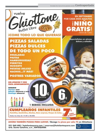 Del sábado 20 al viernes 26 de septiembre de 2014 Contraportada 
