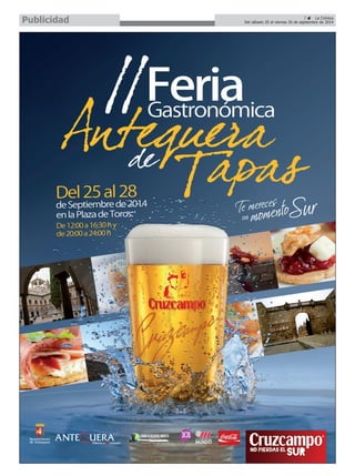Publicidad 
7 É La Crónica 
Del sábado 20 al viernes 26 de septiembre de 2014  