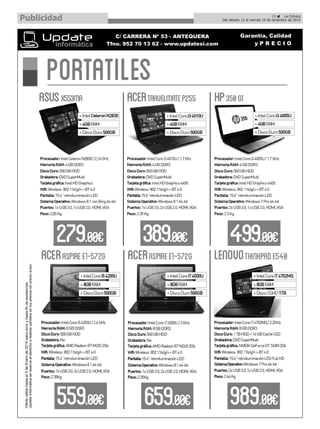 Publicidad 
23 É La Crónica 
Del sábado 13 al viernes 19 de diciembre de 2014  