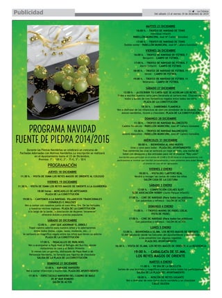 Publicidad 
31 É La Crónica 
Del sábado 13 al viernes 19 de diciembre de 2014  