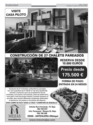 35 La Crónica
Del sábado 14 al jueves 19 de marzo de 2015Publicidad
 