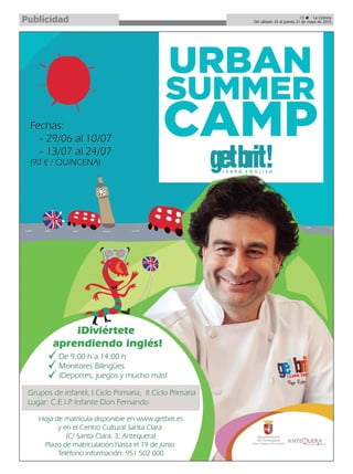 25 ç La Crónica
Del sábado 16 al jueves 21 de mayo de 2015Publicidad
 