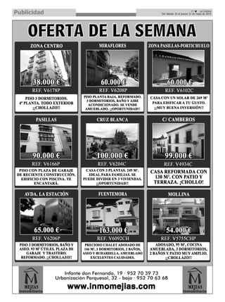 27 ç La Crónica
Del sábado 16 al jueves 21 de mayo de 2015Publicidad
 