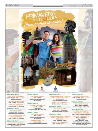 43 ç La Crónica
Del sábado 16 al jueves 21 de mayo de 2015Publicidad
 