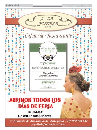 21 La Crónica
Del viernes 14 al viernes 28 de agosto de 2015Publicidad
 