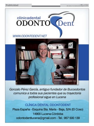 31 La Crónica
Del viernes 14 al viernes 28 de agosto de 2015Publicidad
 