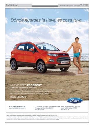 39 ç La Crónica
Del sábado 26 de septiembre al viernes 2 de octubre de 2015Publicidad
 