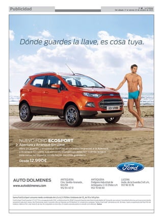 39 ç La Crónica
Del sábado 17 al viernes 23 de octubre de 2015Publicidad
 