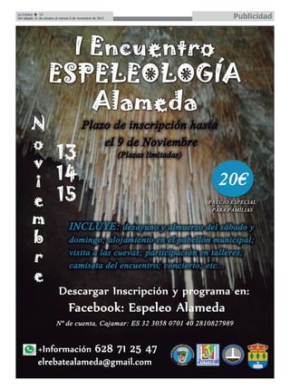 La Crónica 30
Del sábado 31 de octubre al viernes 6 de noviembre de 2015
ç
Publicidad
 