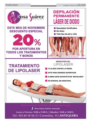 11 ç La Crónica
Del sábado 7 al viernes 13 de noviembre de 2015Publicidad
 