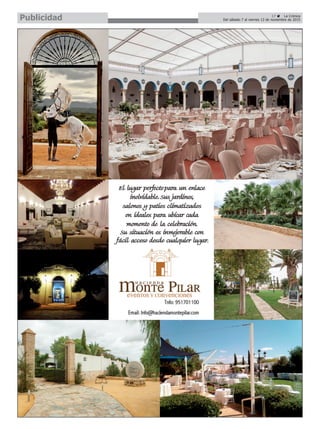 17 ç La Crónica
Del sábado 7 al viernes 13 de noviembre de 2015Publicidad
 