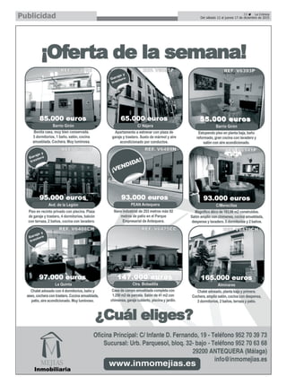 33 ç La Crónica
Del sábado 12 al jueves 17 de diciembre de 2015Publicidad
 