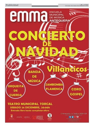 11 ç La Crónica
Del viernes 18 al viernes 25 de diciembre de 2015Publicidad
 